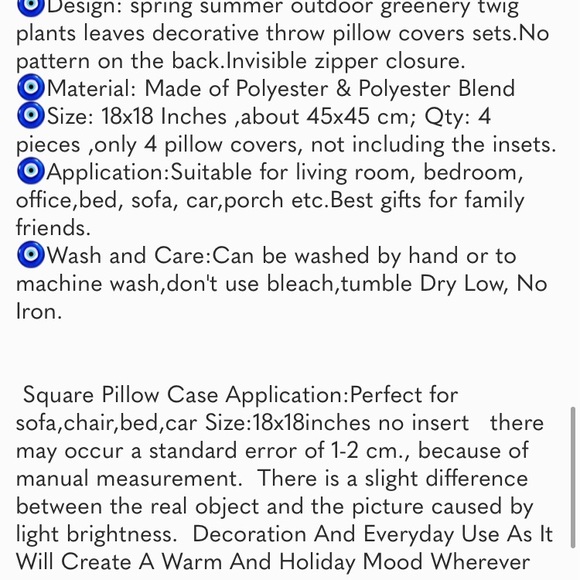 Sage Green Throw Pillow Covers Outdoor 18x18 Set of 4 Leaf Eucalyptus Plants - Picture 7 of 7